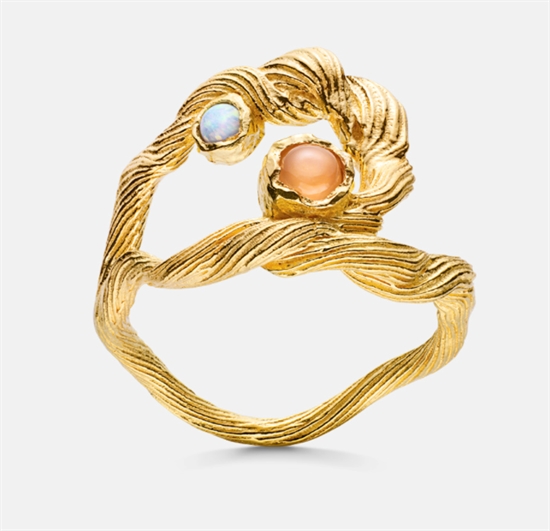 Maanesten Ring - Curl Ring, Gold